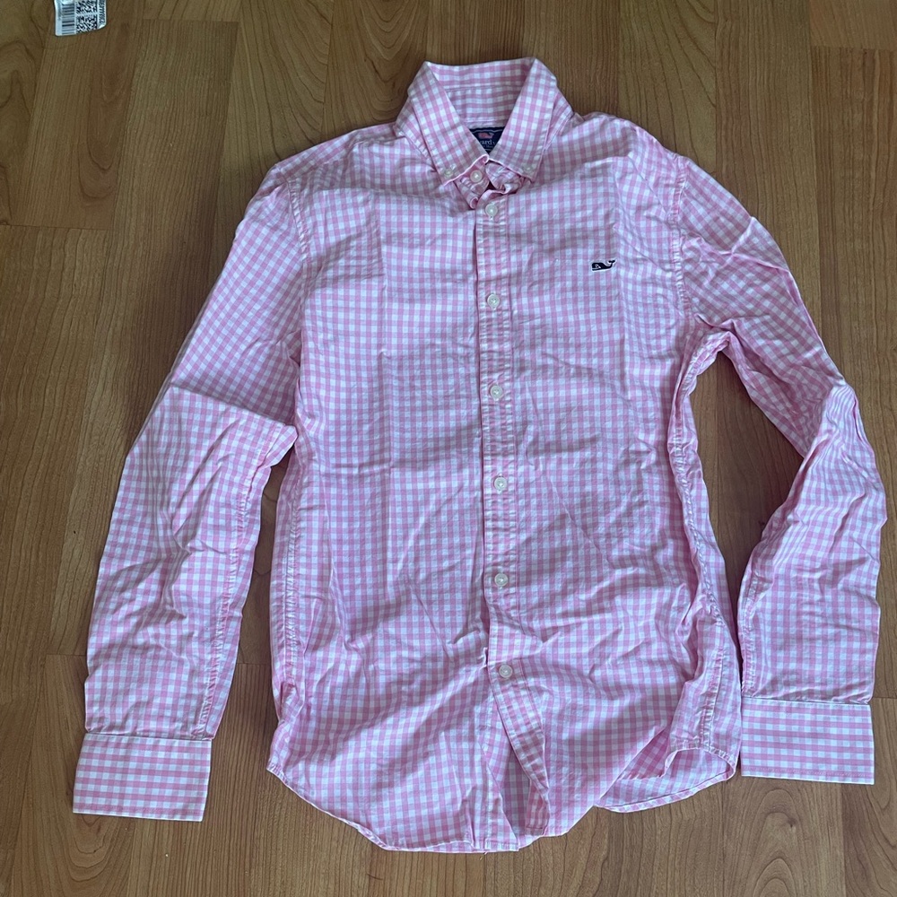 Vineyard Vines Pink Plaid Button Down
